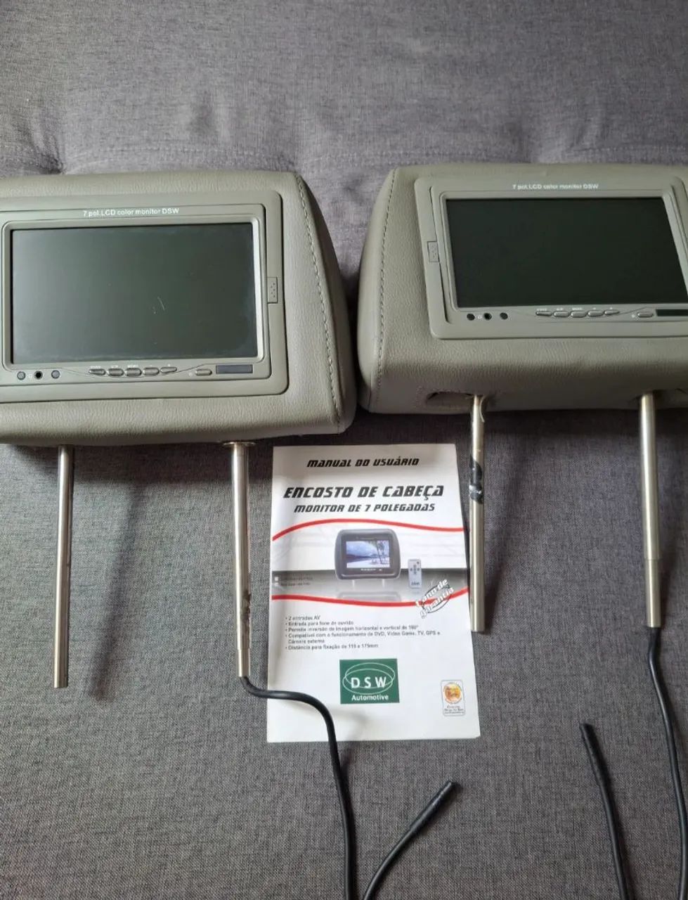 Encostos de Cabeça com Monitores LCD 7 para Honda Civic - Funcionando - Foto 4