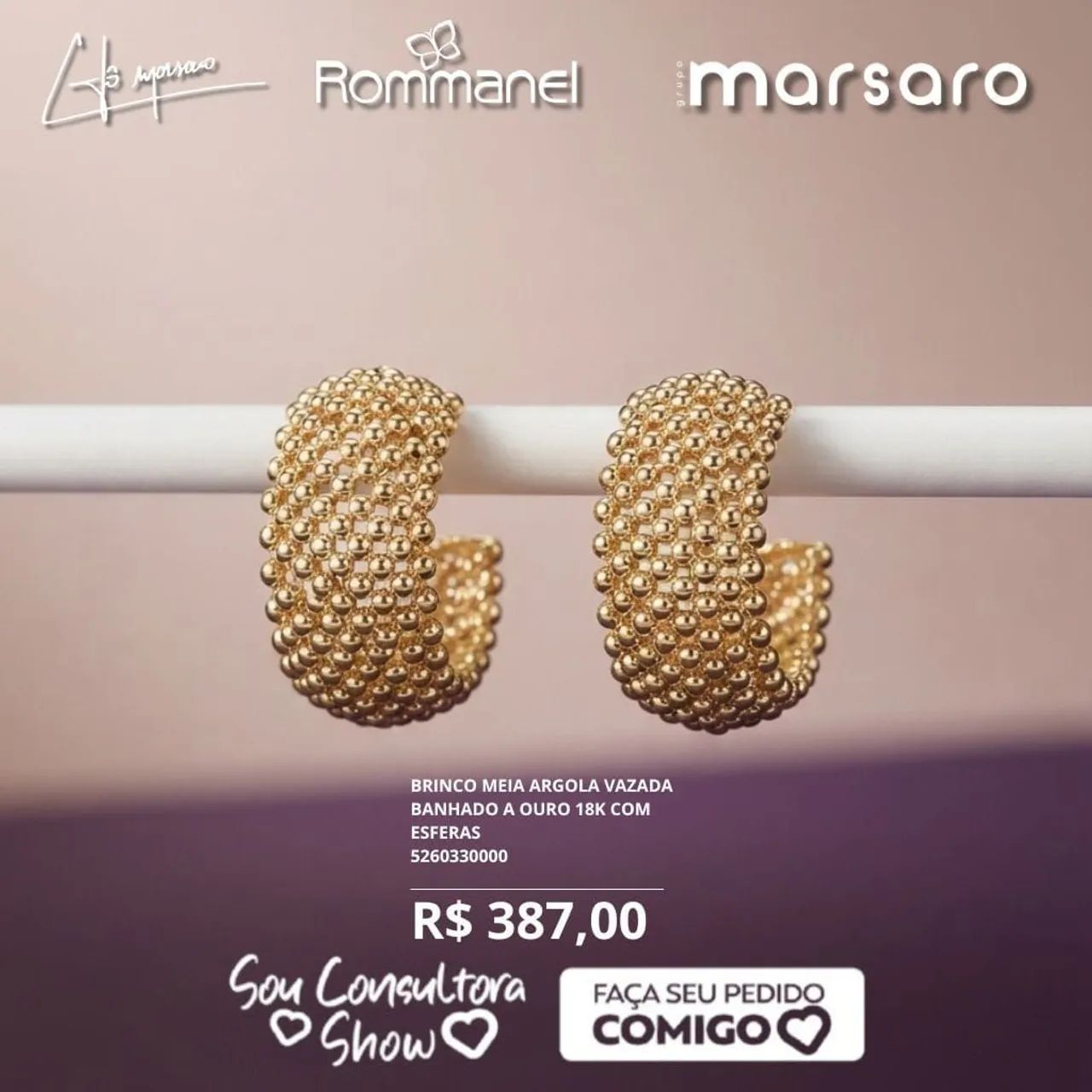 Brincos Rommanel 