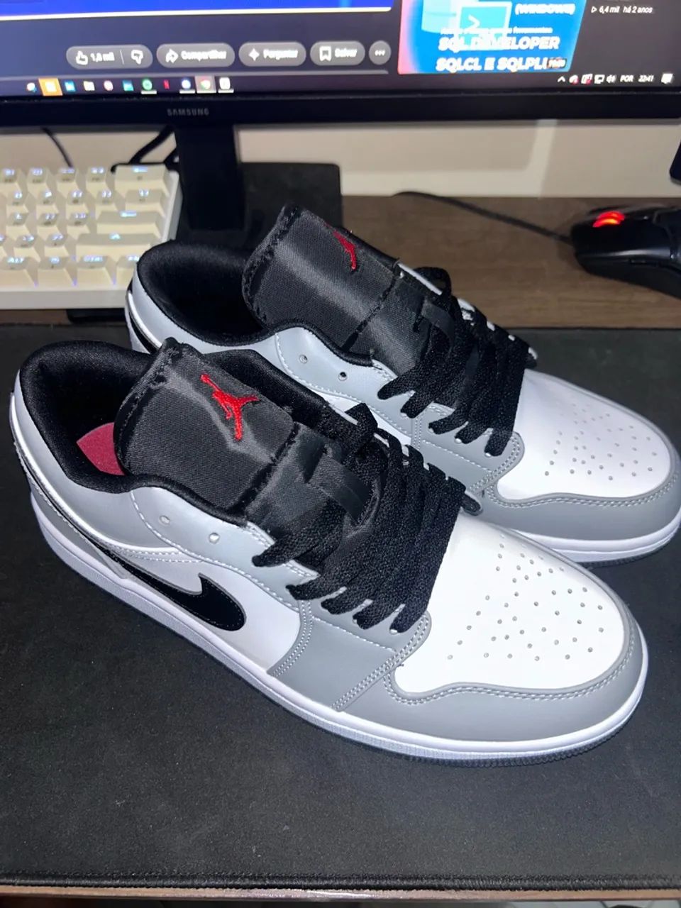 Air Jordan 1 Low Light Smoke Grey - Foto 4