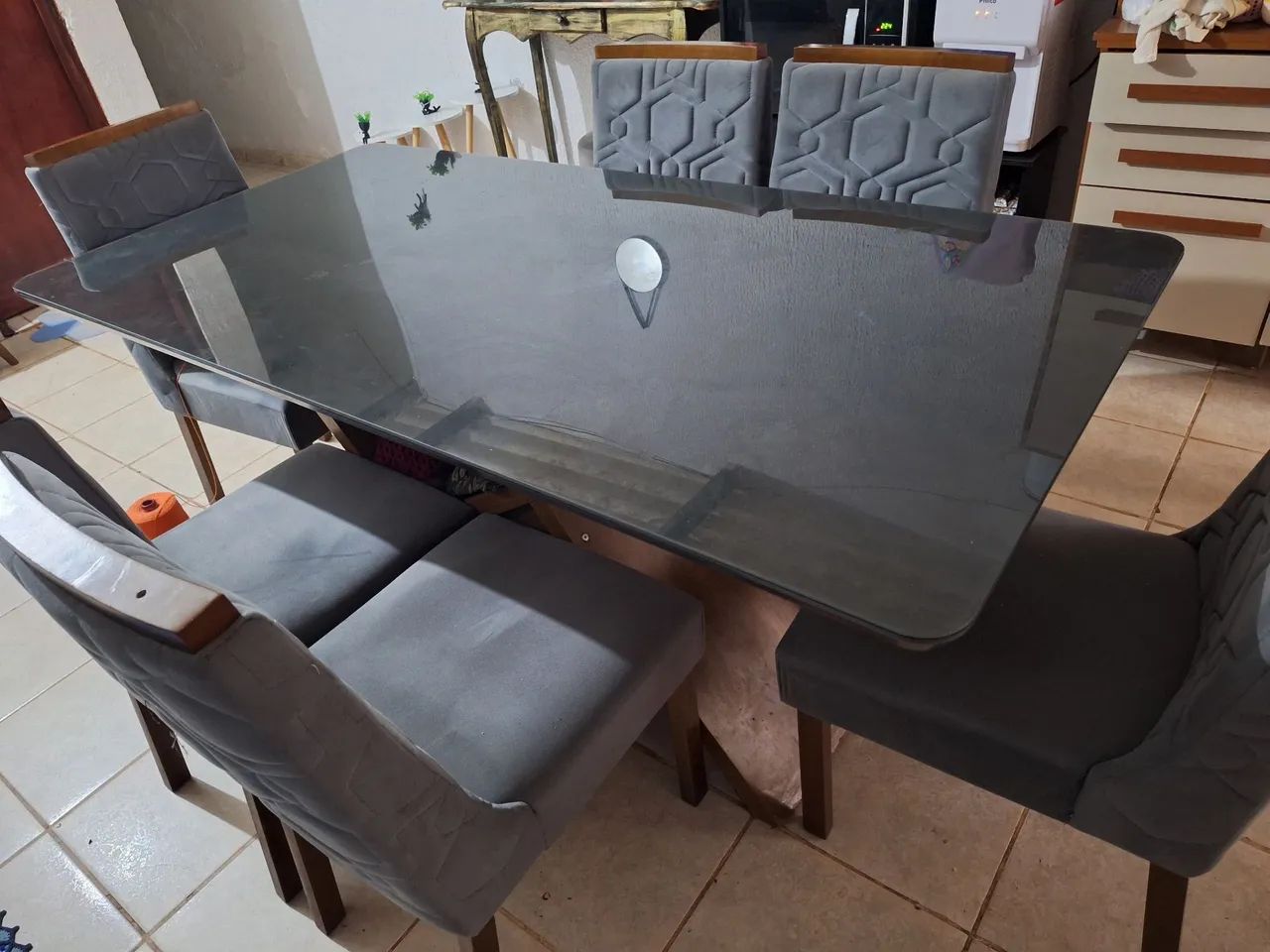 mesa de 6 cadeiras usada - Foto 3