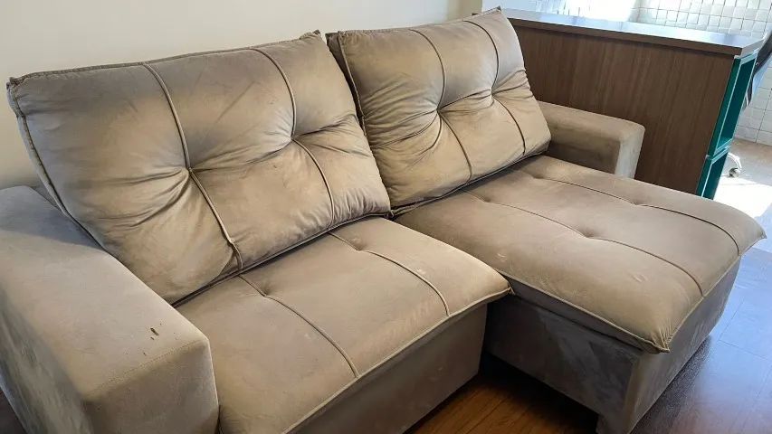 Sofá retratil 2.30 de comprimento COM IMPERMEABILIZANTE - Foto 4