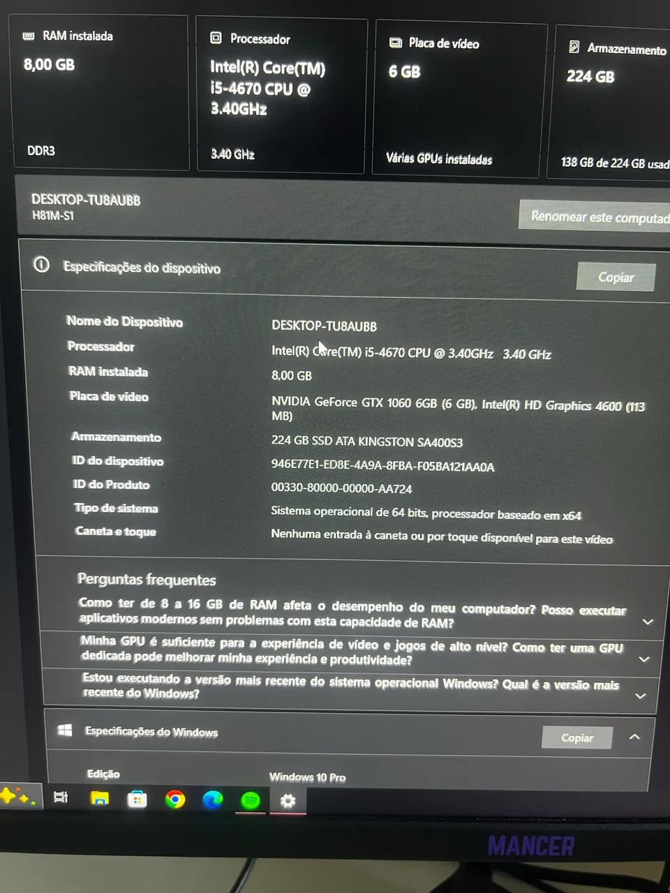 Computador de mesa  - Foto 3