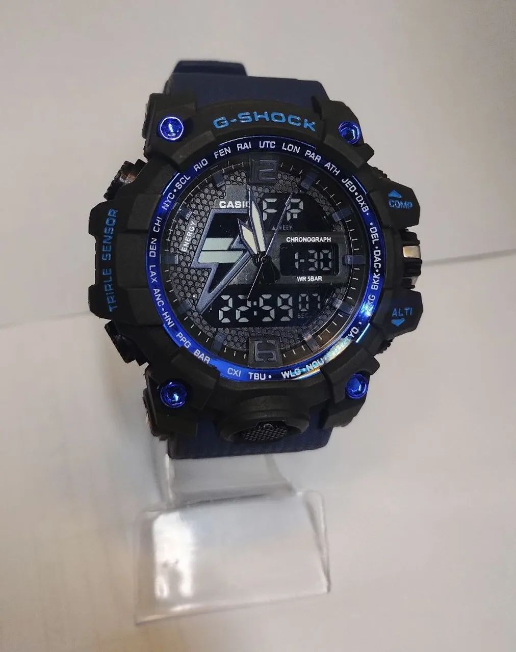Relógio preto e azul novo - Foto 2