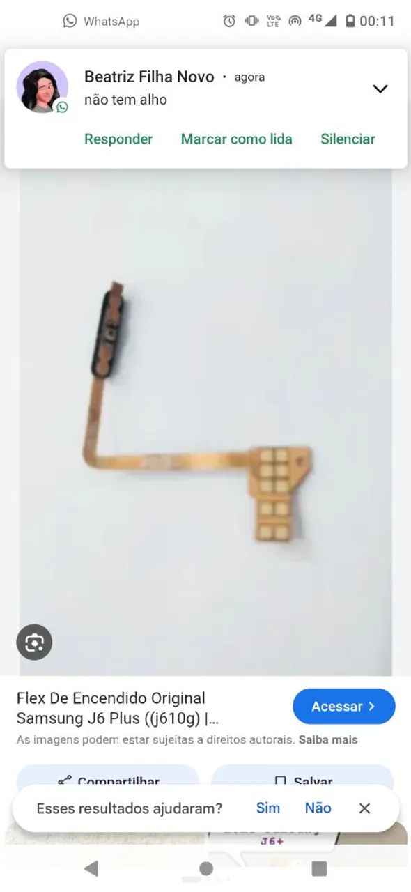 Biometri flat flex  Samsung J6 Plus Original SM-J610F  - Foto 2