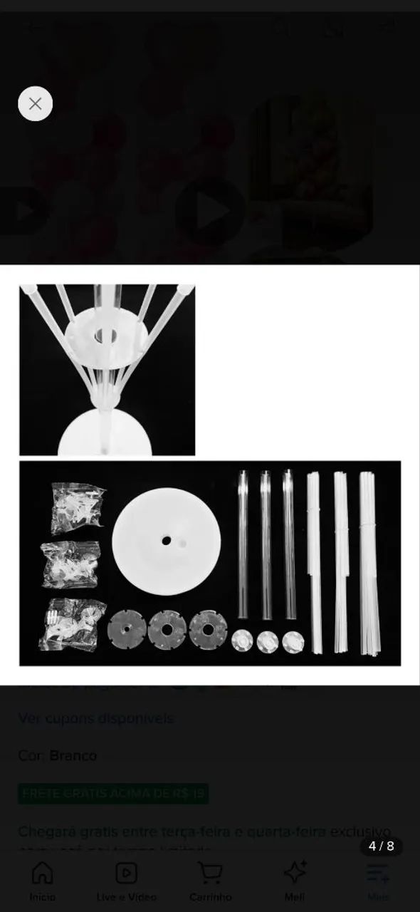 Kit 2 Suporte Balões 1,68m - Foto 3