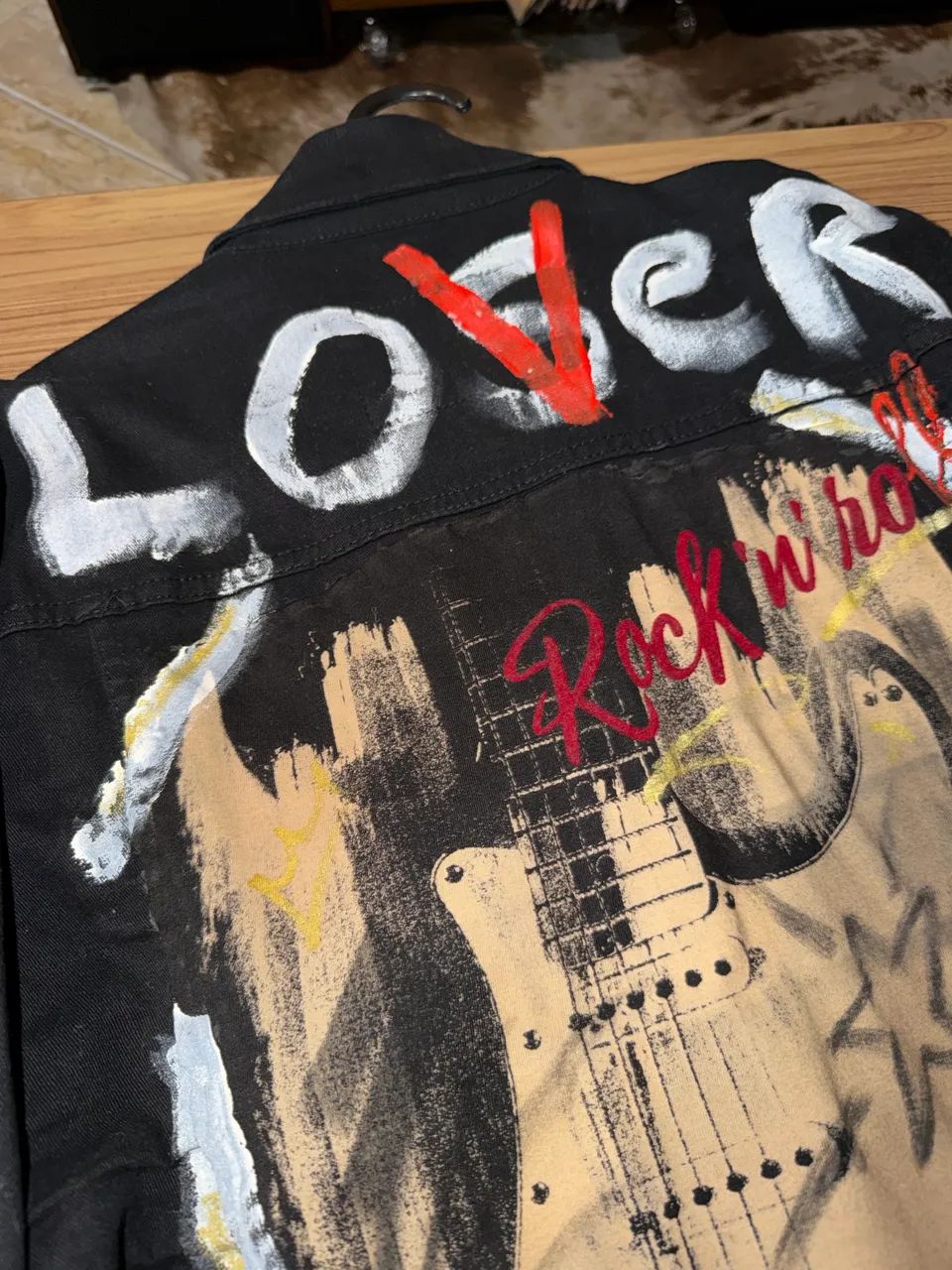 Jaqueta jeans customizada Rock Lover - Foto 2