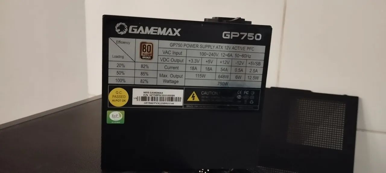Fonte Gamemax 750w real plus bronze - Foto 2