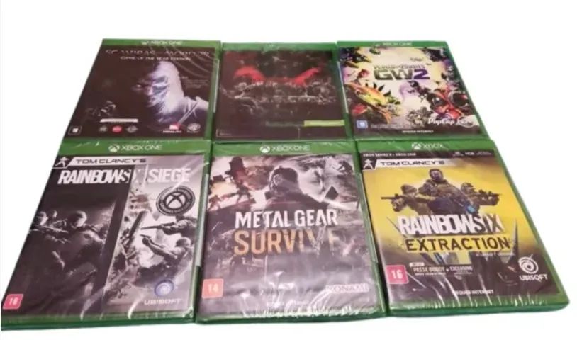 Lote 5 jogos Xbox One lacrados