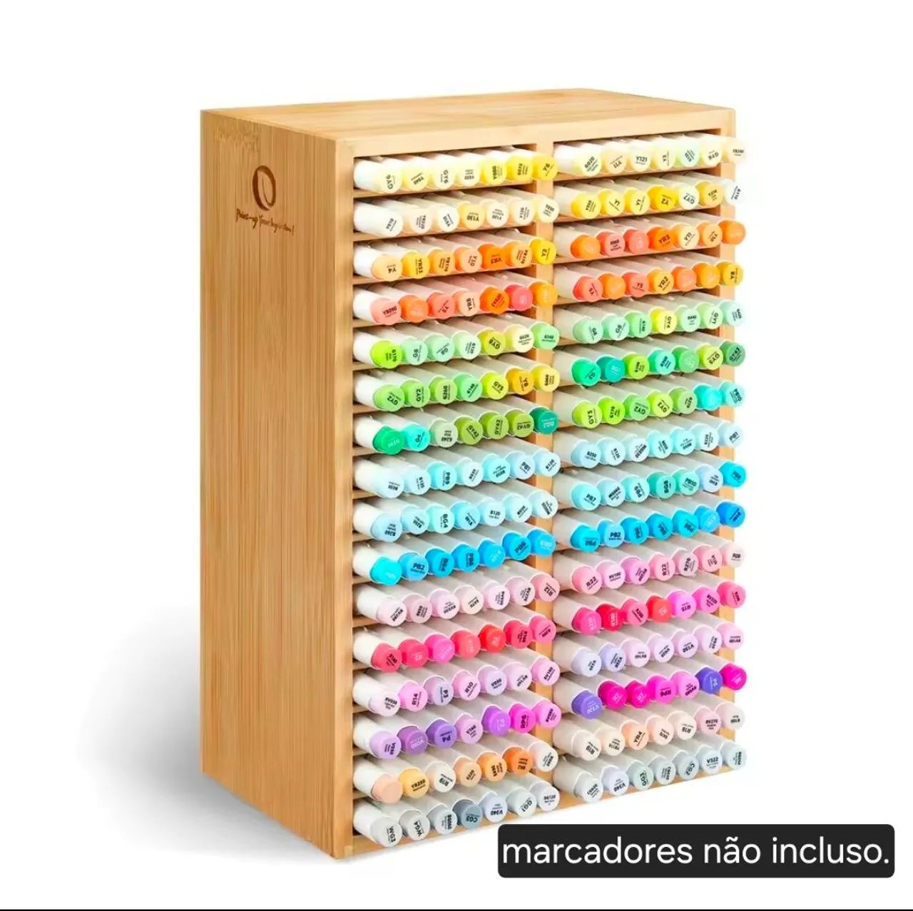 Organizador de marcadores de Bambu da Ohuhu 126