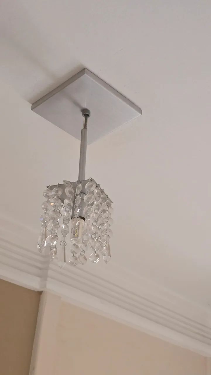 Luminária de cristal de vidro  e Metal 