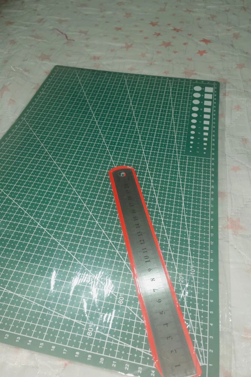 Base De Corte A3 30x45cm Double Side Pvc Board Self Hea Cor Verde - Foto 2