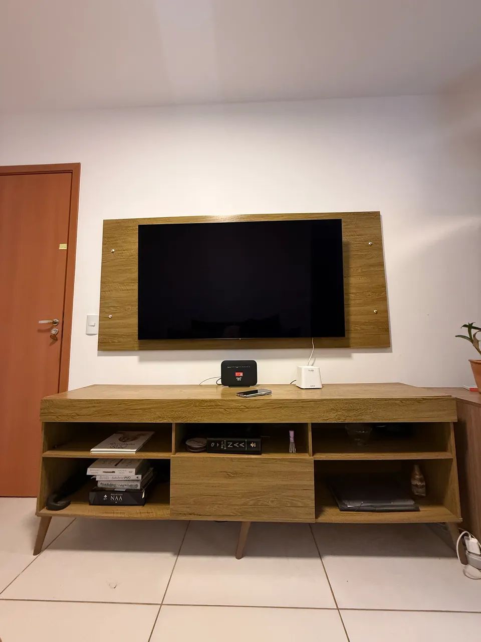 Rack + Painel para TV 1,80m - Conjunto para Sala