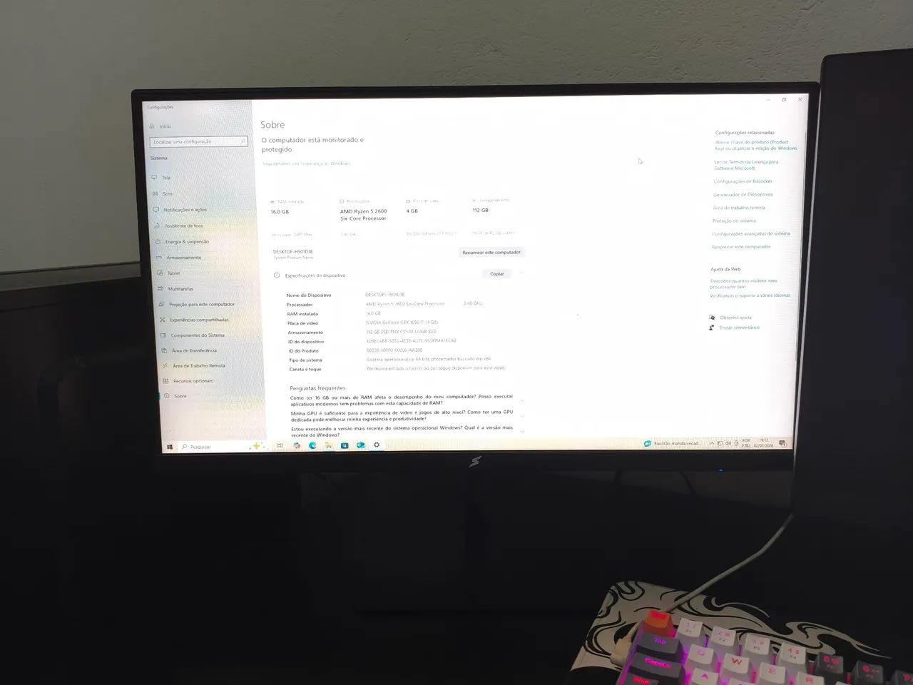 Pc gamer com monitor  - Foto 3