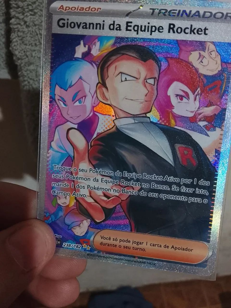 Carta Giovanni da Equipe Rocket Original Nova! - Foto 2