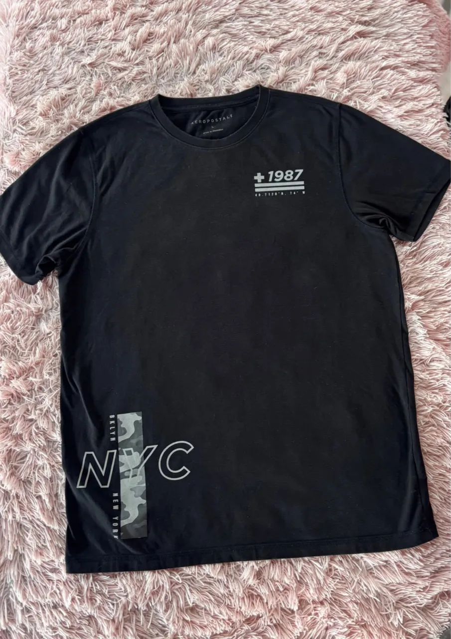 camiseta aeropostale preta g