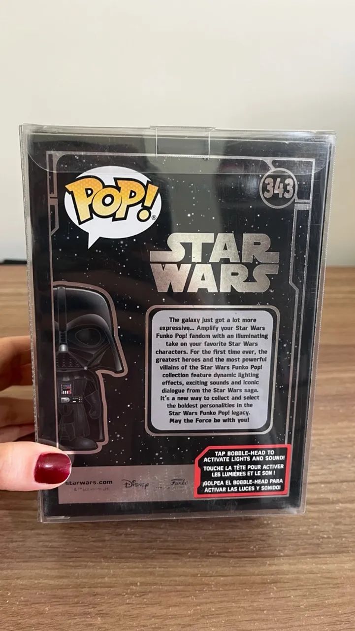 Funko Pop Star Wars Darth Vader Luz e Som - Foto 4