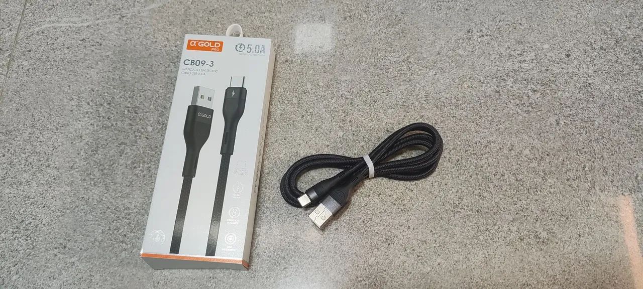Cabo USB para tipo c 5.0A - transferência  - Foto 2