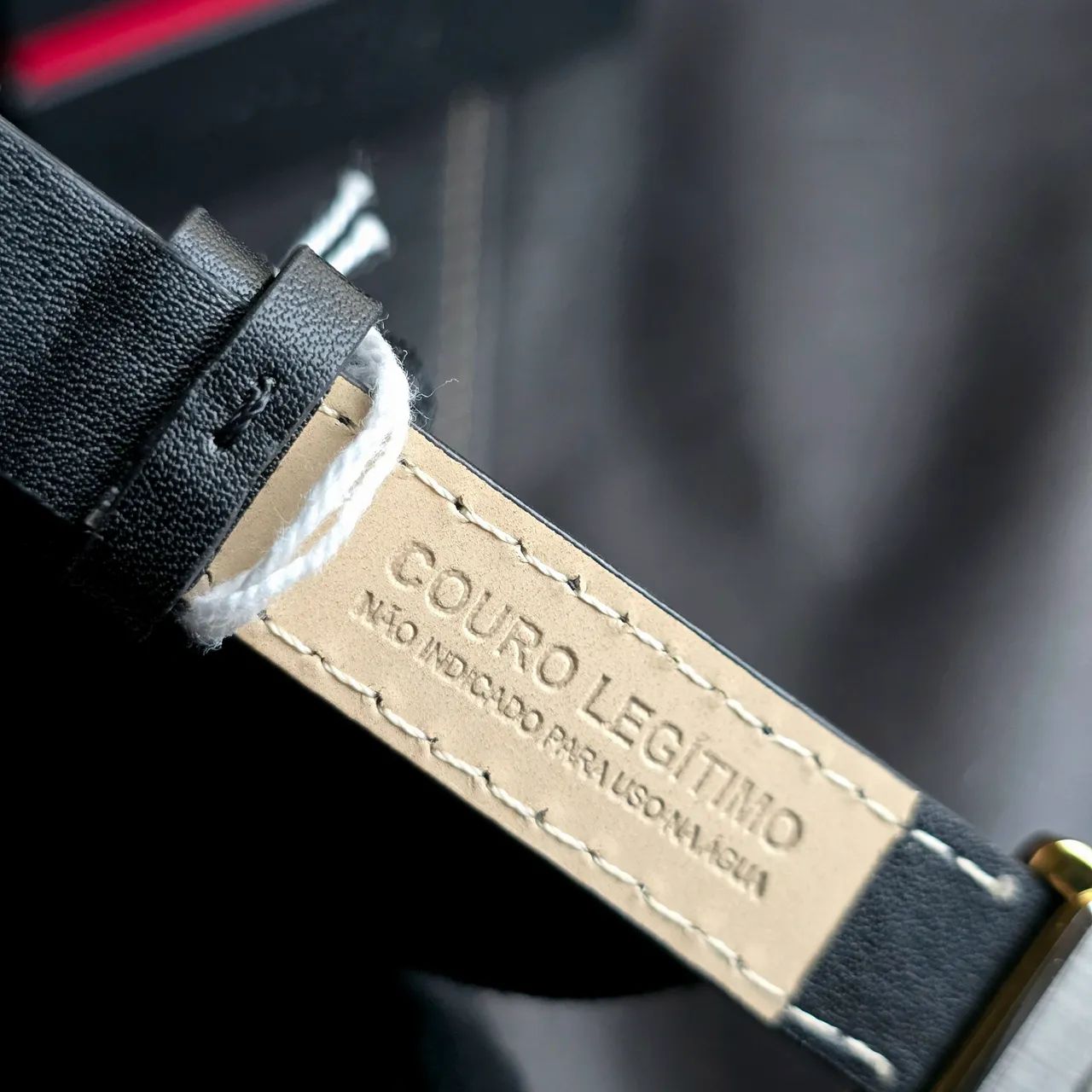 Relógio Technos Mini Quadrado dourado couro 2036NCL/0K - Foto 3