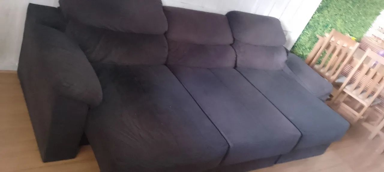 Sofá Retrátil Reclinável Preto - Foto 4