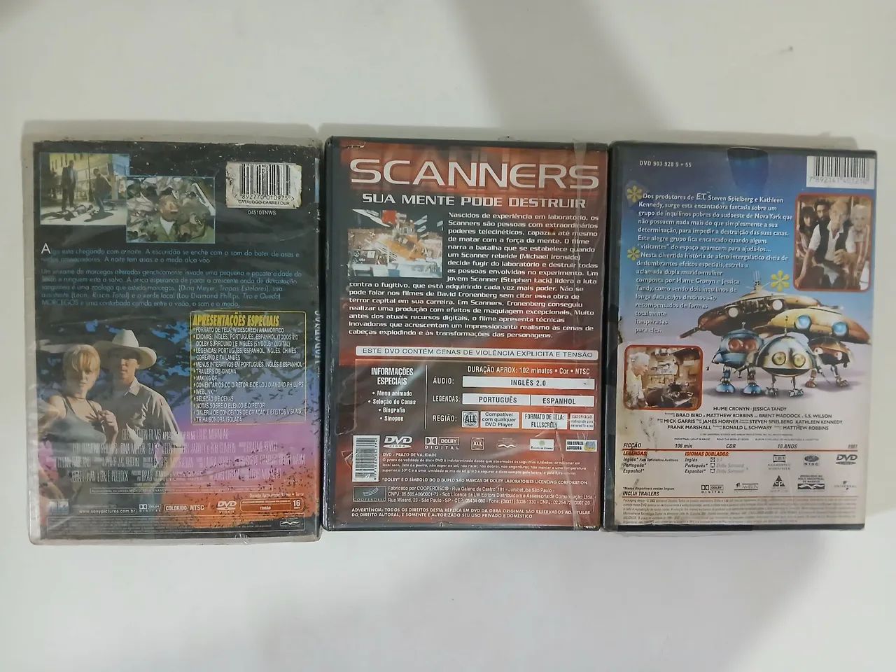 Raros Filmes DVDs lacrados O milagre veio do espaço, Morcegos e Scanners  - Foto 6