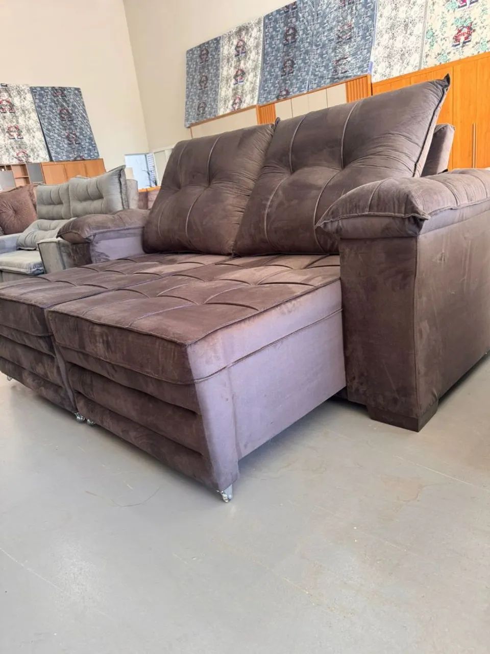Sofá retrátil e reclinável 2,10m pillow 18 apenas 1699.99 entrego e monto - Foto 4