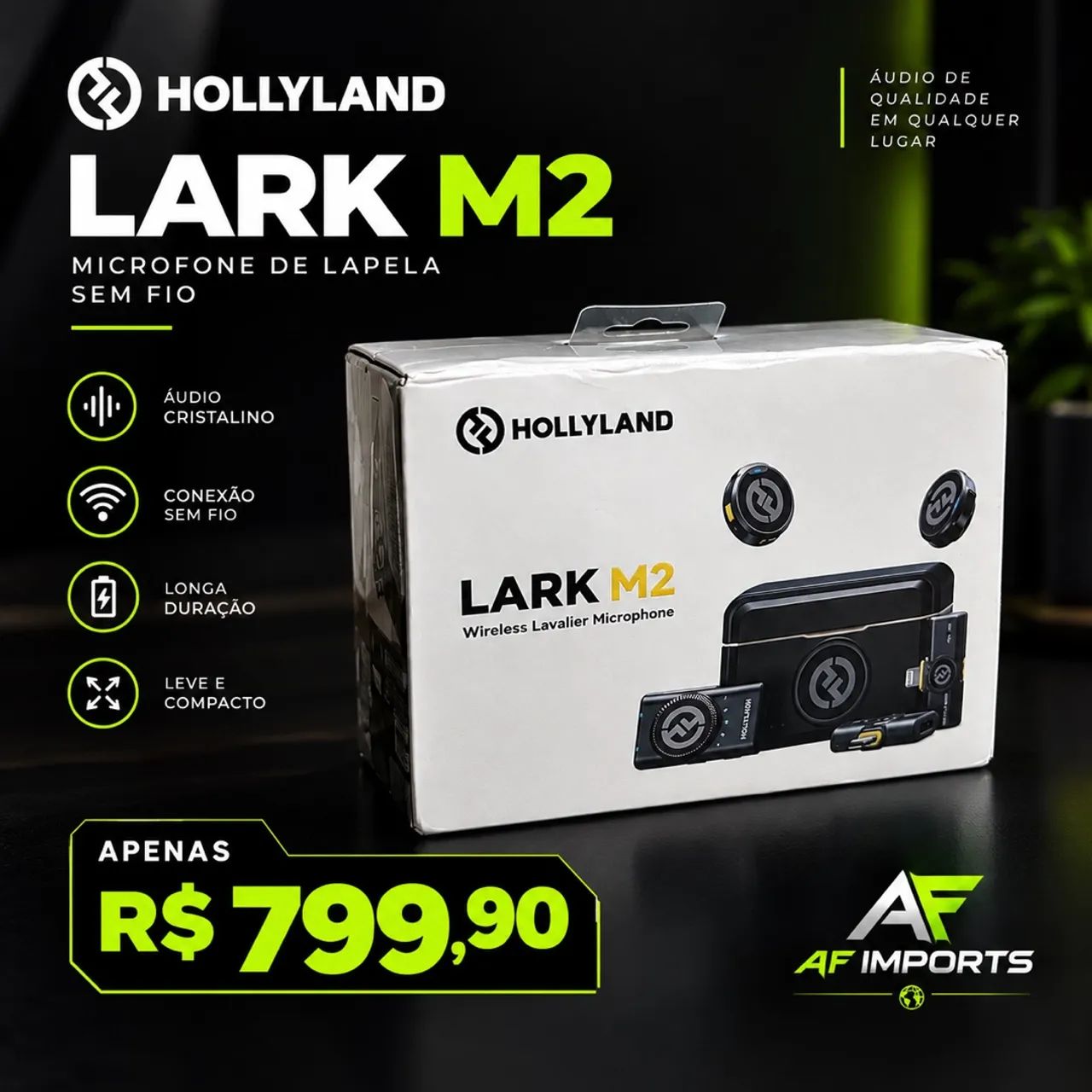 LARK M2 HOLLYLAND ( microfone sem fio ) 
