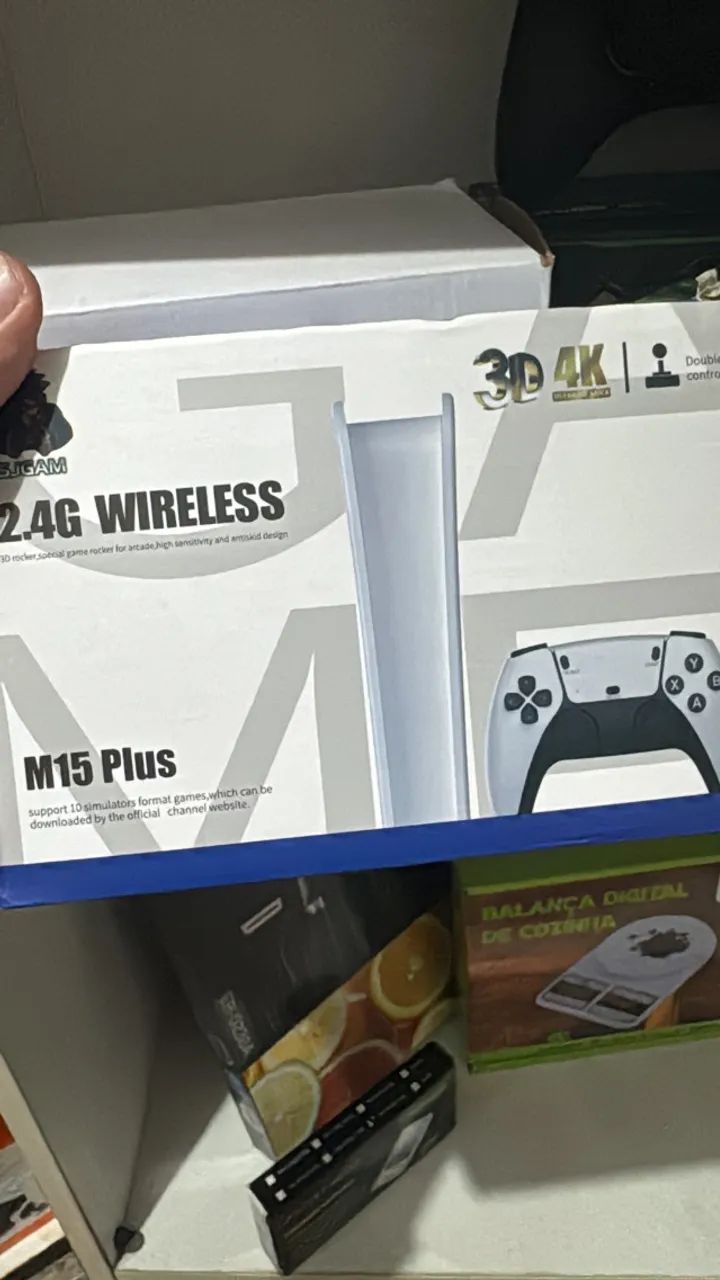  Game Stick M15Plus  + 2 controles sem fio - Foto 3