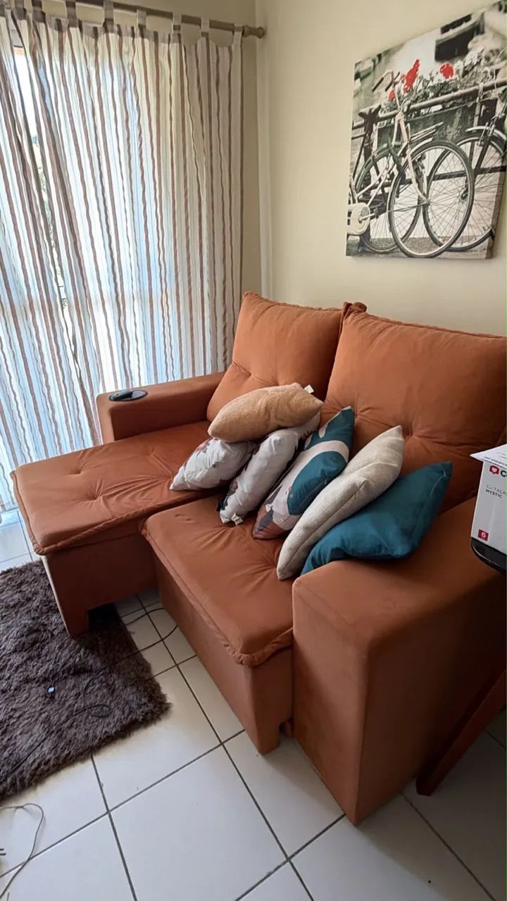 Vendo lindo sofá retrátil e reclinável  - Foto 5