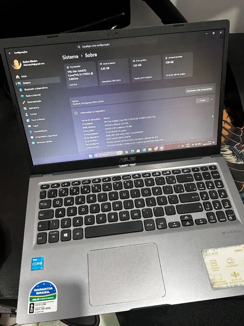 Notebook ASUS VivoBook 15 - Core i3 11ª Geração - Foto 5