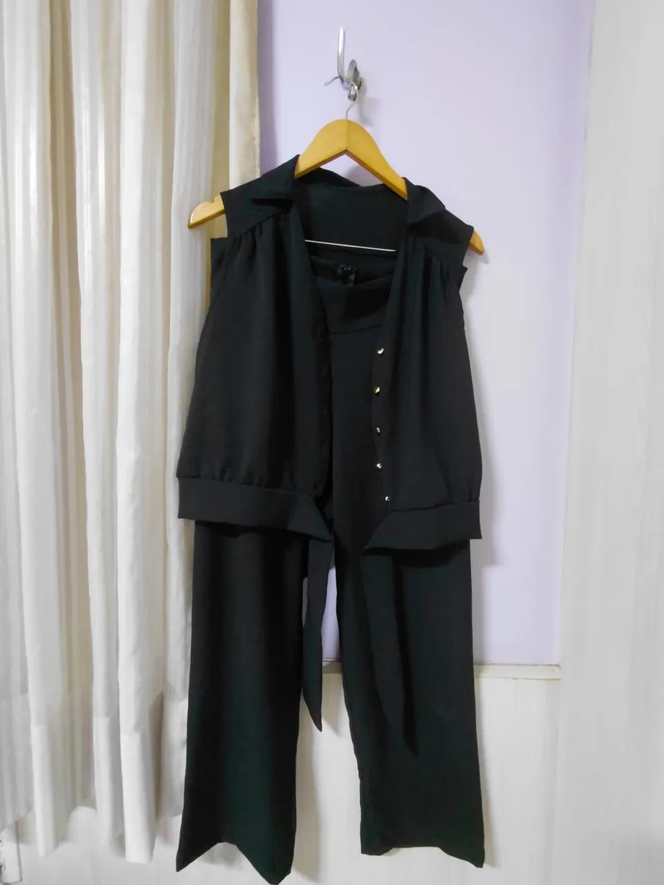 Conjunto de crepe preto - Foto 3