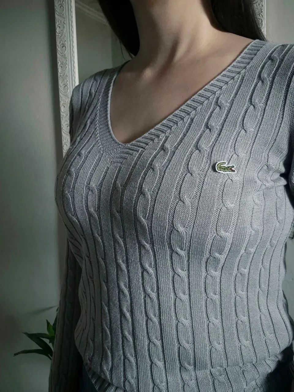Suéter Cinza Lacoste M