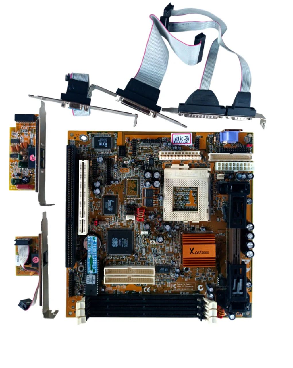 MOTHER BOARD PLACA MÃE XCELL 2000 NOVA COM CABOS MB30