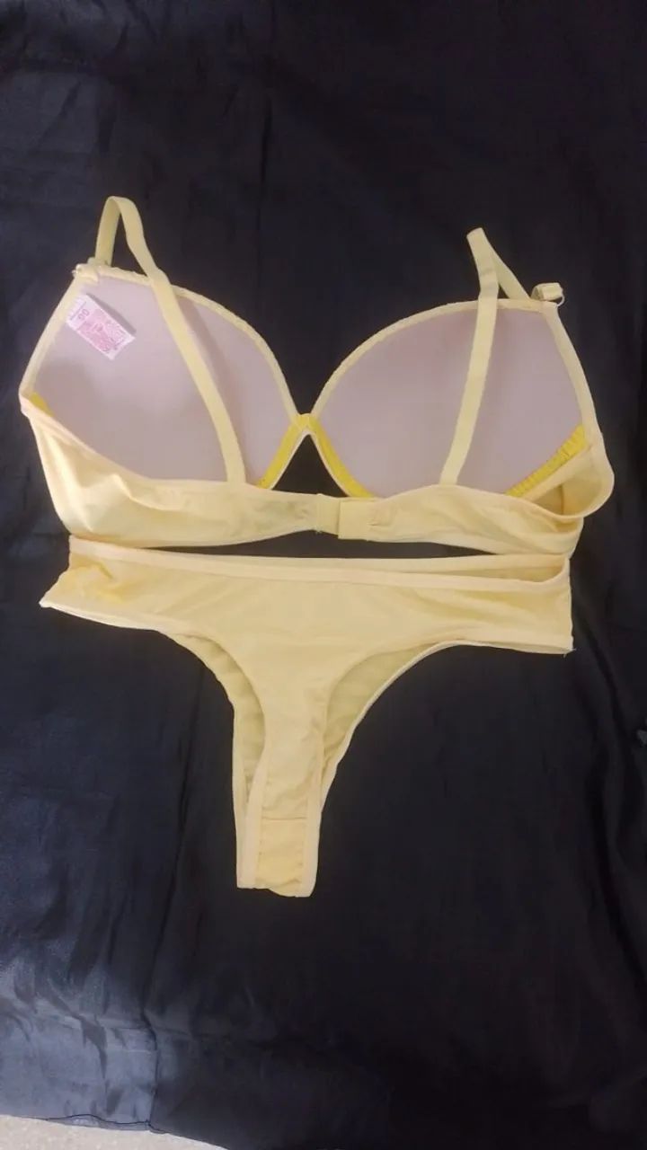 conjunto de lingerie amarelo - Foto 4
