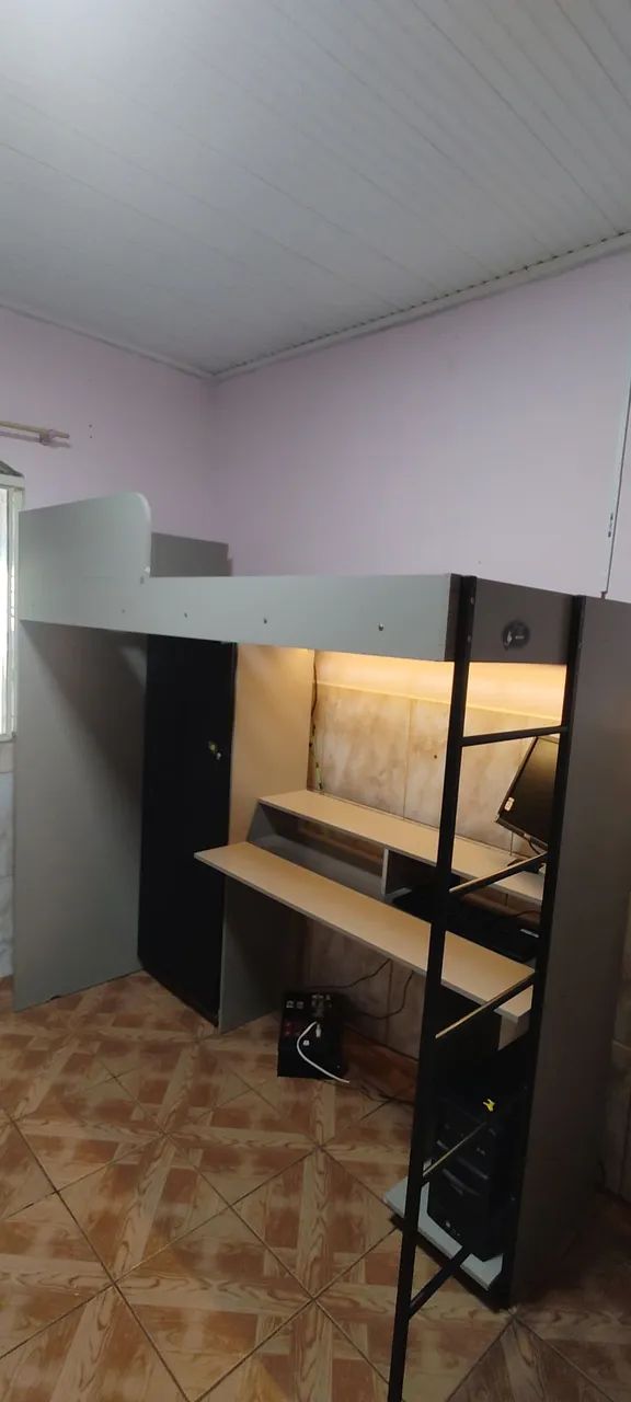 Cama com escrivania e roupeiro  - Foto 4