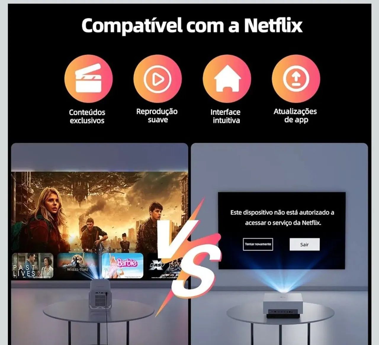 Bettdow Projetor 4k - Netflix-Licensed - Foto 3