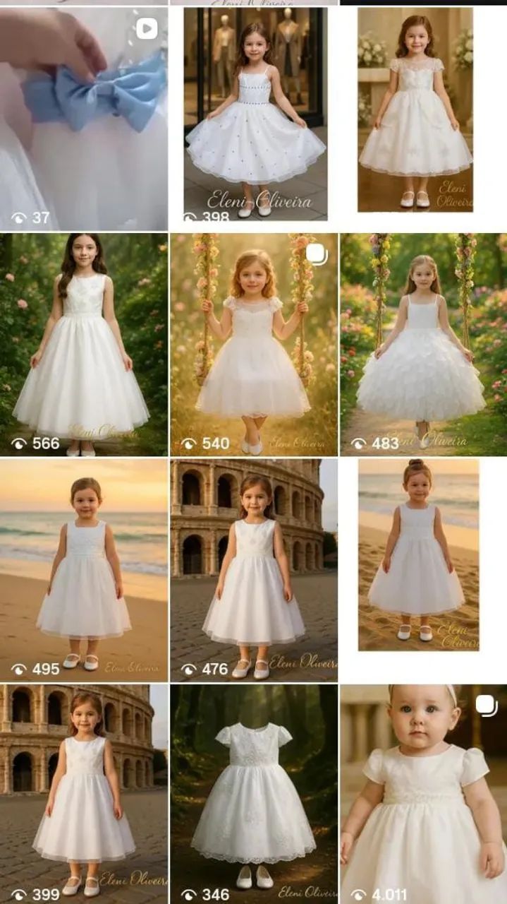 Vestido de dama infantil 