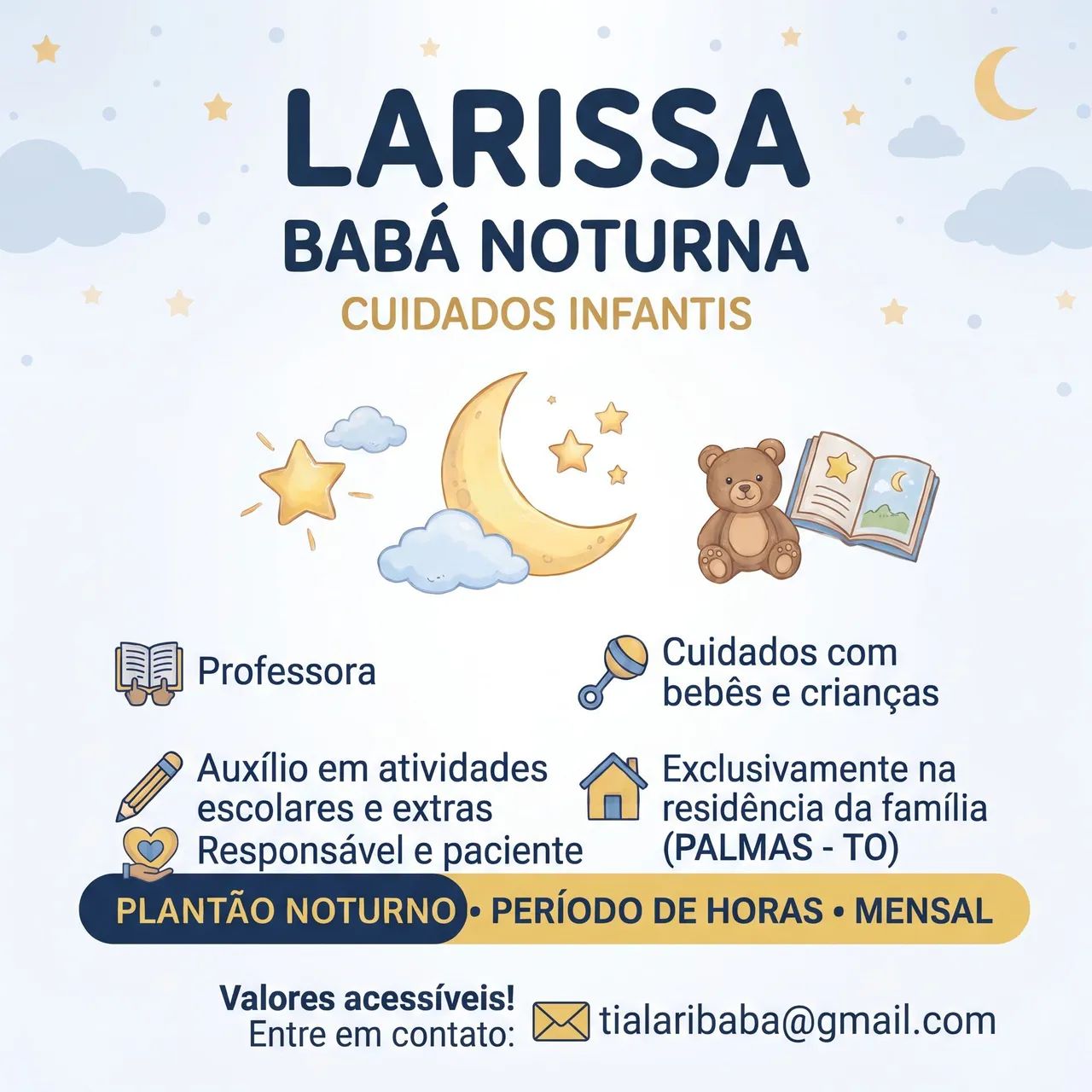 Babá Noturna / Folguista (Palmas - TO)