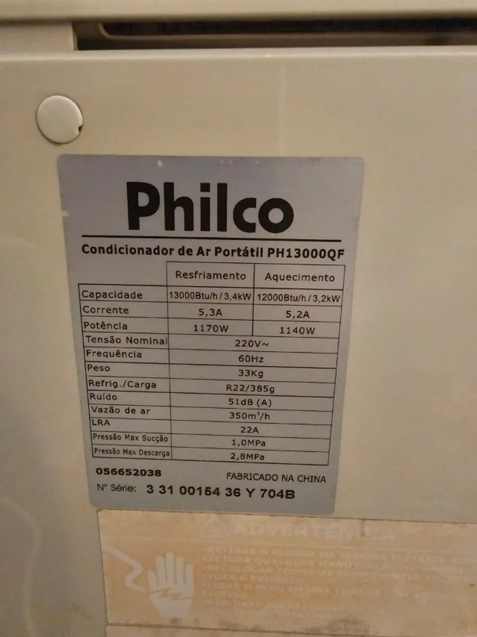 Ar Condicionado Portátil Philco PH13000QF 13.000 BTUs - Quente/Frio - Foto 6