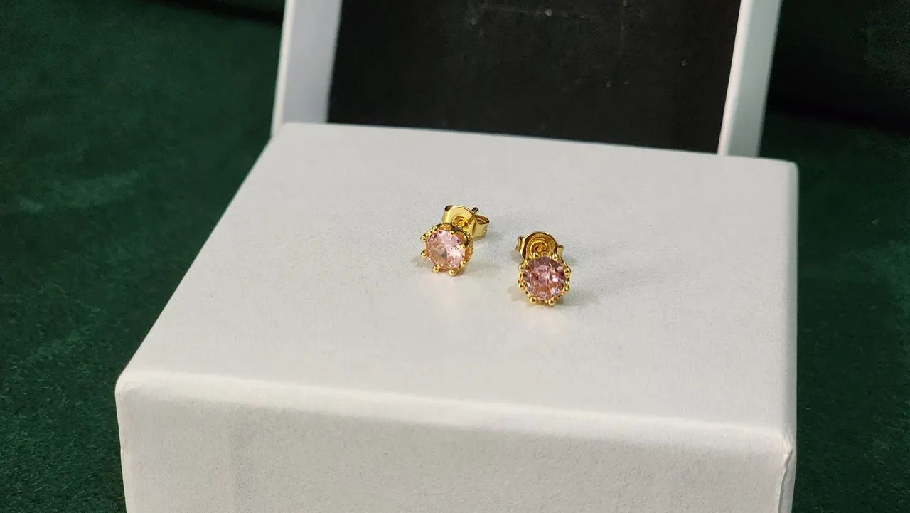 Brincos de prata 925 banhado à ouro