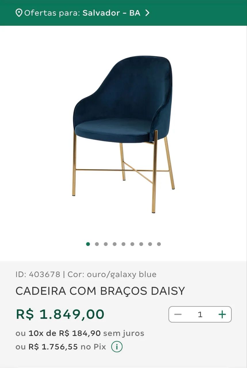 2 cadeiras Tok Stok com braço Daisy - Foto 5
