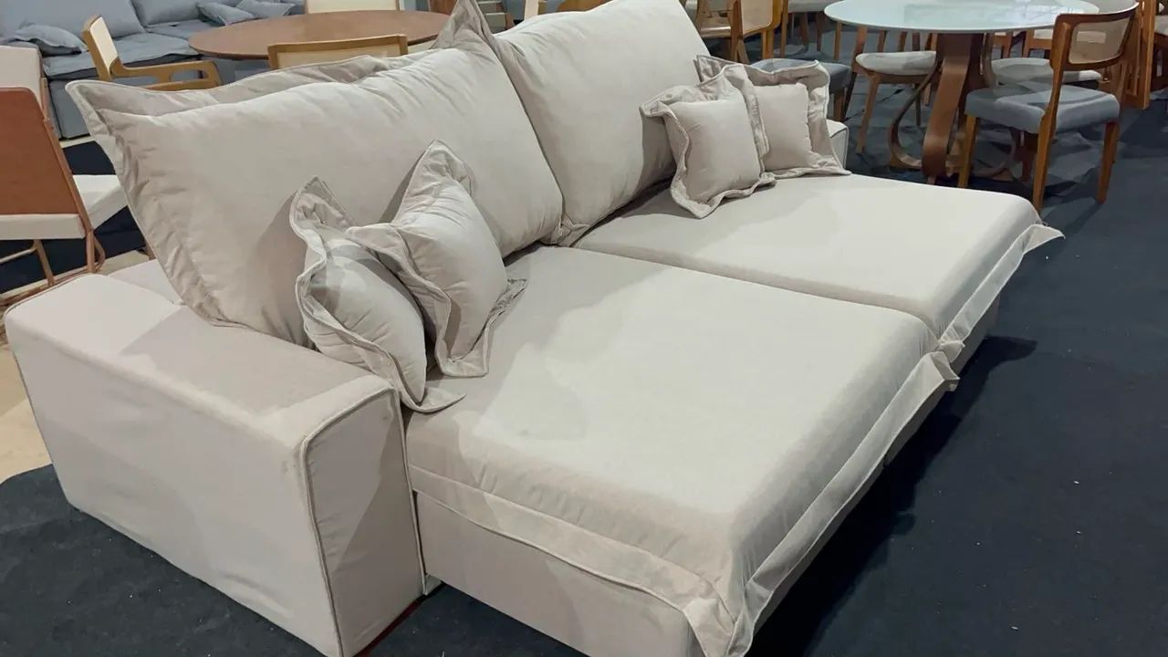 Promoção retrátil e reclinável sofá 2.90 Largura grande  - Foto 3