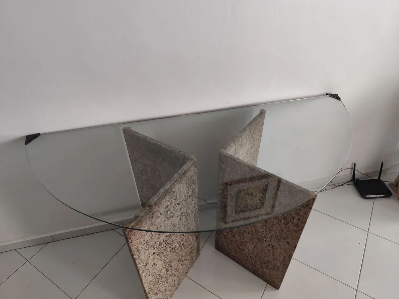Mesa sala vidro e Pé Granito. - Foto 3