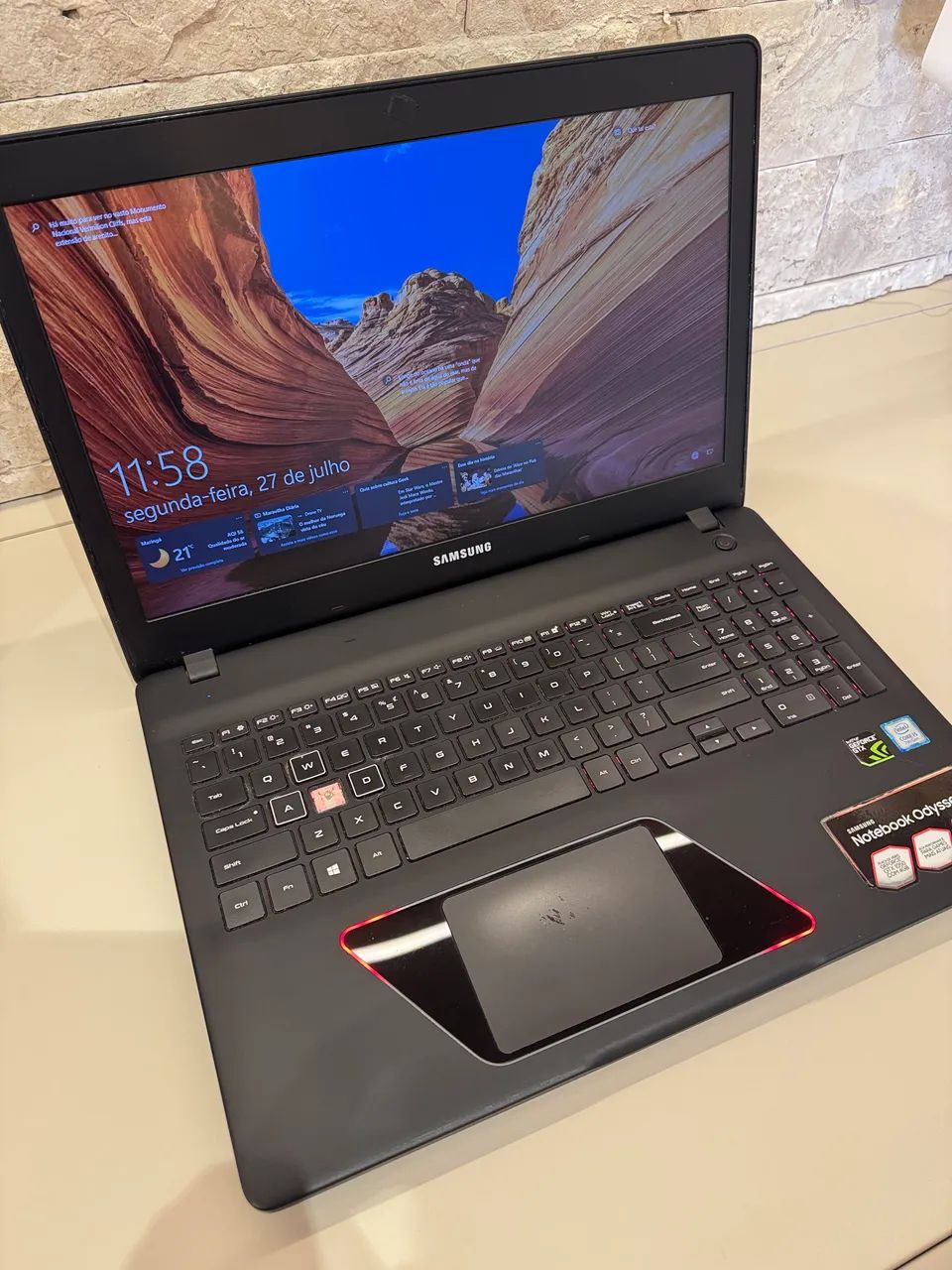 Notebook Samsung Odyssey i7 GTX 1050 - 8GB RAM - Foto 3