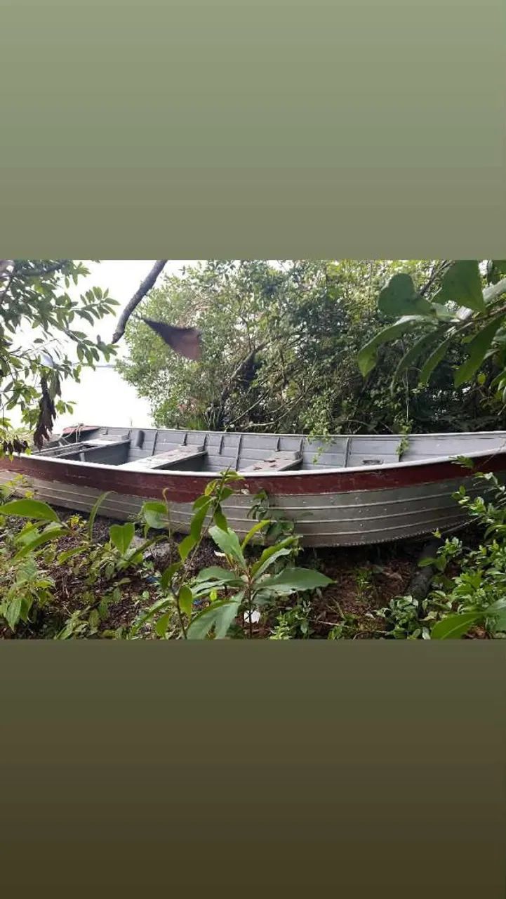 Barco de alumínio e motor  - Foto 2