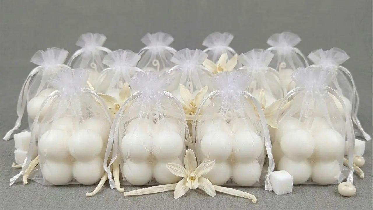Kit 10 Velas Mini Bubbles Aromáticas - Lembrancinhas 