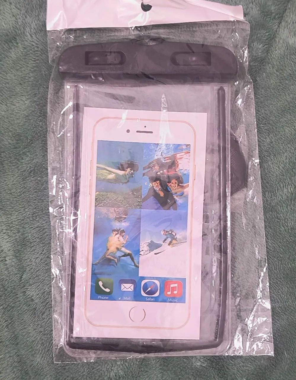 Bolsa capa de celular a prova d'água impermeável na cor preta - Foto 2
