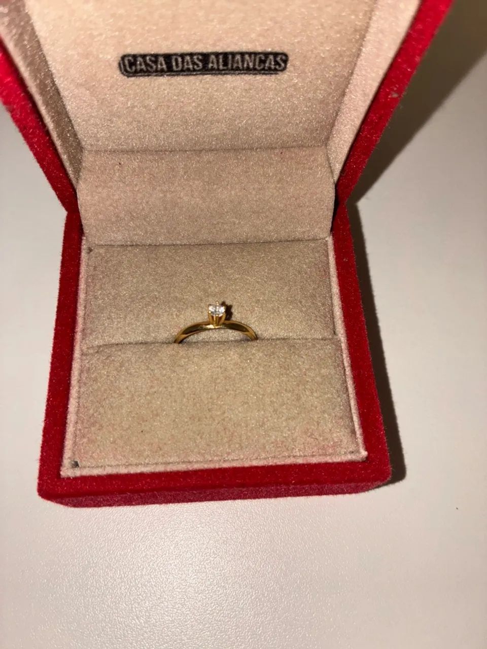 Solitário de ouro 18k com zircônia N°14 - com certificado - ACEITO NEGOCIAÇÃO  - Foto 3