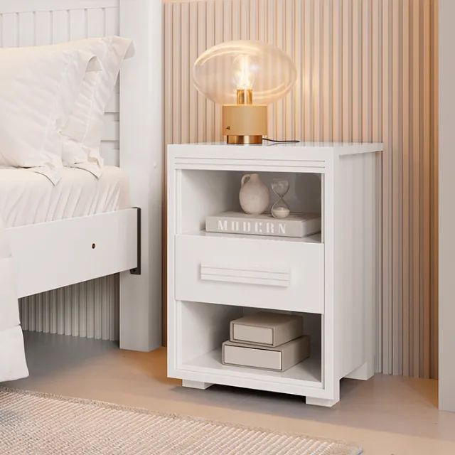Conjunto 2 mesa de cabeceira Cairo Branco