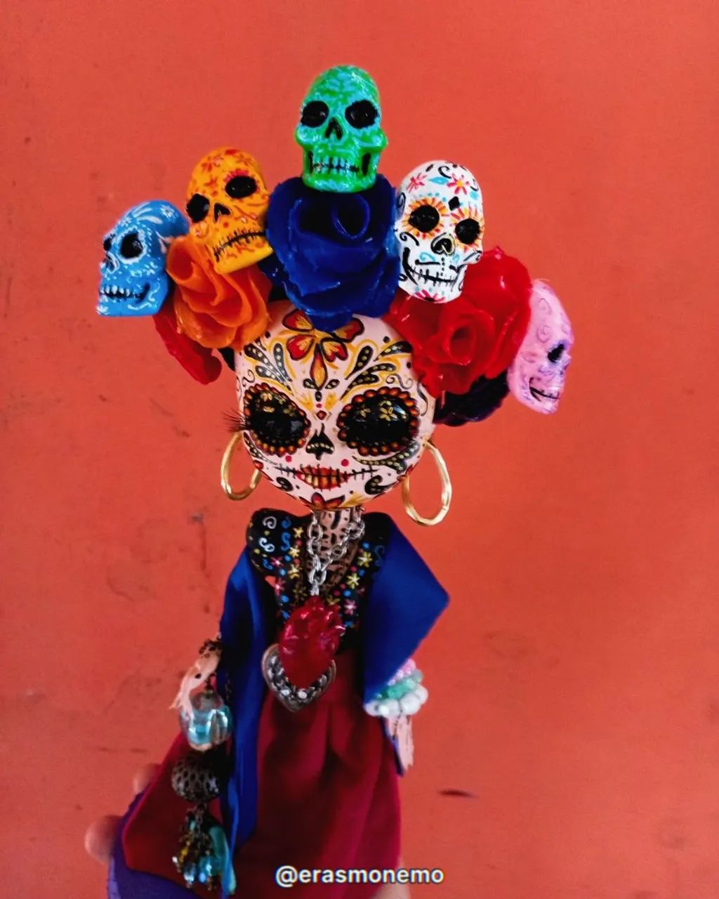 boneca frida kahlo catrina artesanal - Foto 5