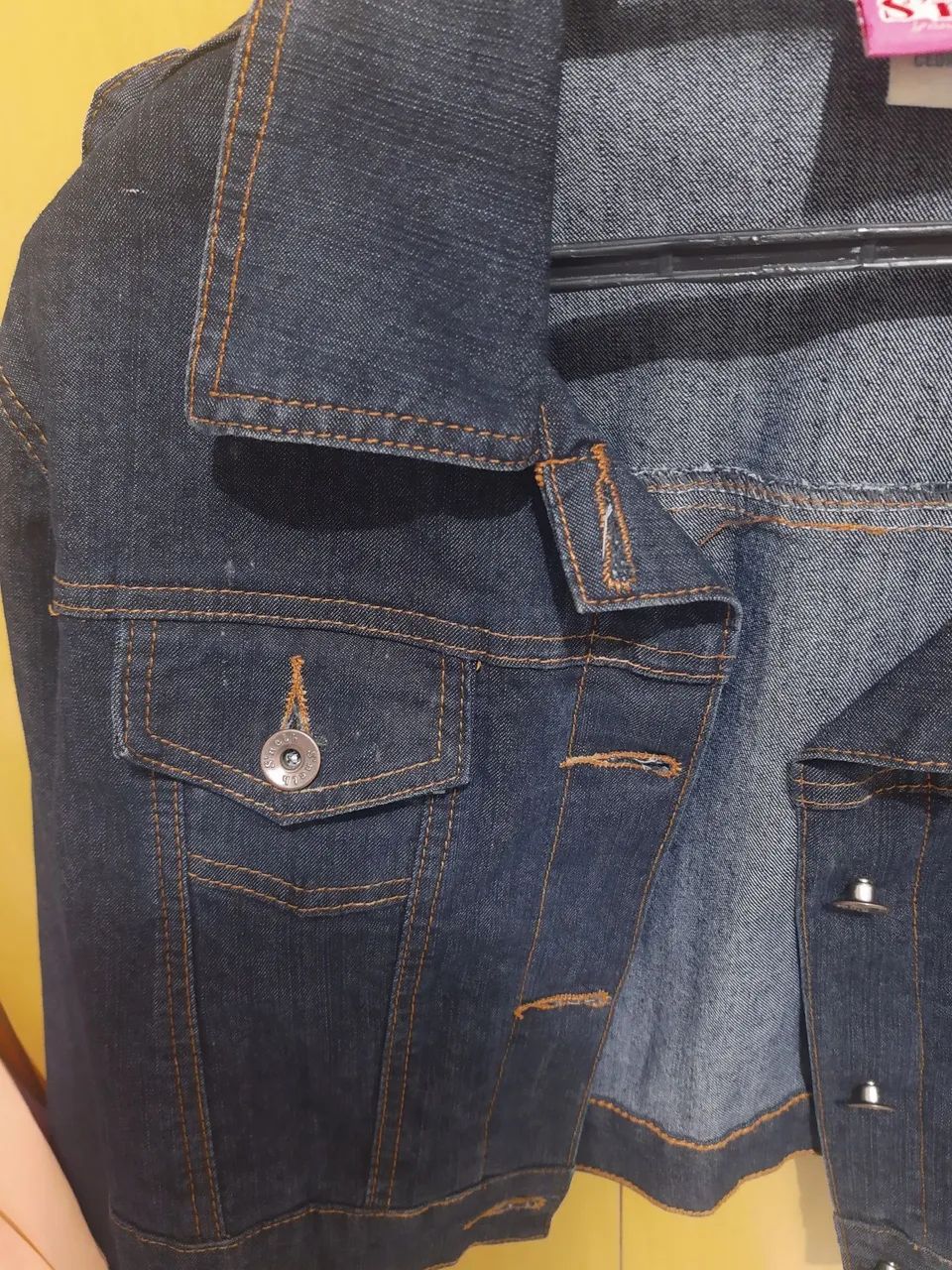 Jaqueta jeans croped  - Foto 3